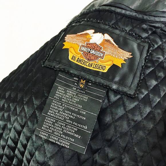 Vintage 90’s Harley-Davidson Genuine Leather Jacket in Black | Size M - Picture 14 of 14